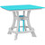 Beckett Counter Height Square Table - Turquoise & White