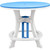 Beckett Counter Height Round Table - Blue & White