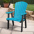 Beckett Fan Back Chair - Turquoise & Black