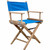 Teak Director's Chair with Pacific Blue Seat Cover - OUT OF STOCK UNTIL 10/24/2024