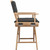 Teak Director's Chair with Black Cushioned Seat Cover