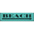 Aqua Beach Wood Sign