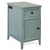 Bangor Seafoam Side Table with Cabinet and Power Outlet/USB Ports