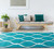 Turquoise Net Rug - 8 x 11