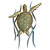 Turtle Amongst Seagrass Metal Wall Art