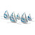 Striped Sails Race Metal Wall Art