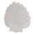 Large Metal Scallop Shell Wall Art - White