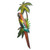 Red Macaw Palm Metal Wall Art