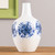 Blue Tie Dye Vase
