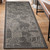 Tropical Sea Life Black Indoor/Outdoor Rug - 2 x 8