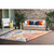 Palm Island Blue & Orange Indoor/Outdoor Rug - 8 x 10