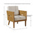 Bermuda Handcrafted Rattan Accent Arm Chair