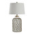 Clear Seeded Glass & Netting Table Lamp