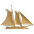 Gold And Bronze Yacht Weathervane - 46 Inch