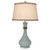 Weathered Atlantic Grey Smooth Genie Bottle Table Lamp w/ Rope Accent