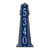 Large Lighthouse Vertical House Number Plaque - Dark Blue & White