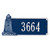 Lighthouse House Number Plaque - Blue & White