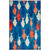 Patriotic Fish on Blue Rug - 5 x 8 - OUT OF STOCK UNTIL 04/25/2024
