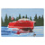 Red Speedboat Accent Rug