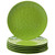 Rippled Lime Dinner Plates - Set of 6