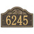 Rope and Shell Arch House Number Plaque - Bronze & Gold