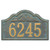 Rope and Shell Arch House Number Plaque - Bronze Verdigris