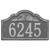 Rope and Shell Arch House Number Plaque - Pewter Silver