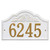 Rope and Shell Arch House Number Plaque - White & Gold