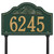 Rope and Shell Lawn Address Plaque - Green & Gold