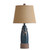 Rope Wrapped Navy Blue Buoy Table Lamp