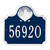 Shell House Number Plaque - Blue & White