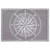 Skipper's Compass Gray Indoor/Outdoor Rug - 2 x 3