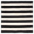 Sorrento Rugby Stripe Black Rug - 8 x 8 - OUT OF STOCK UNTIL 07/24/2024