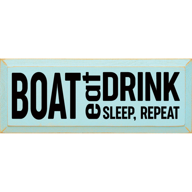 Boat Instructions Wood Sign