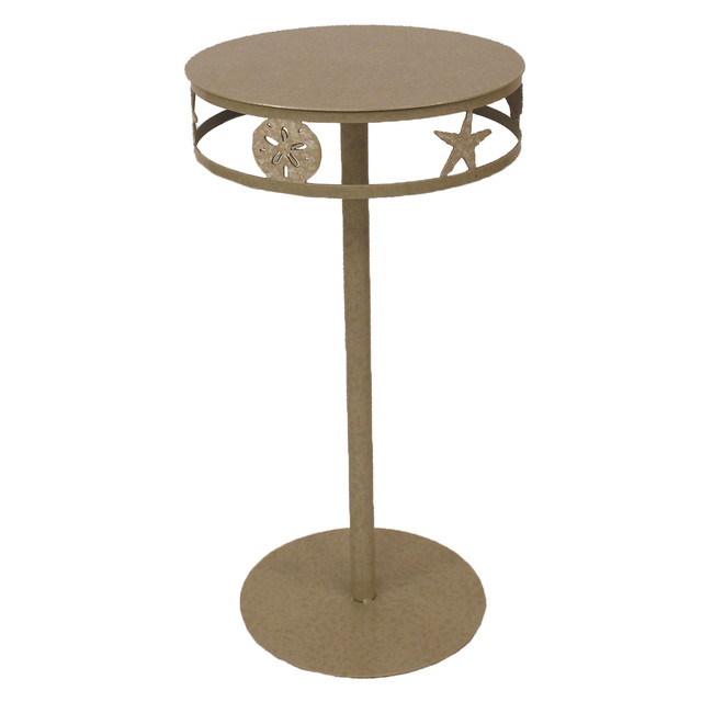 Coastal Tables Sand Dollar Drink Table Bella Coastal Decor