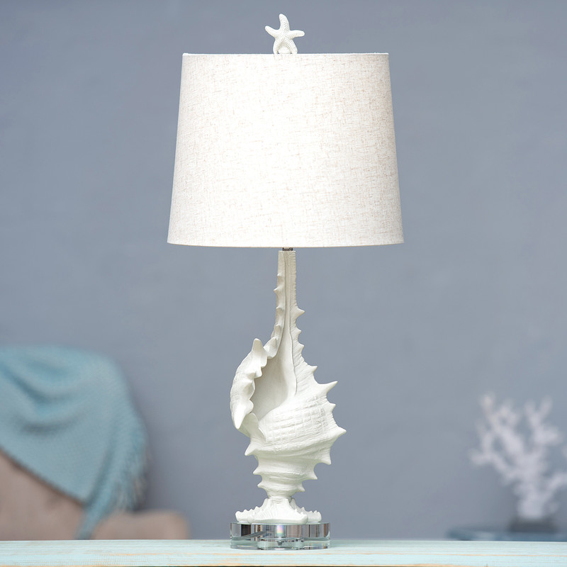 White Conch Shell Table Lamp