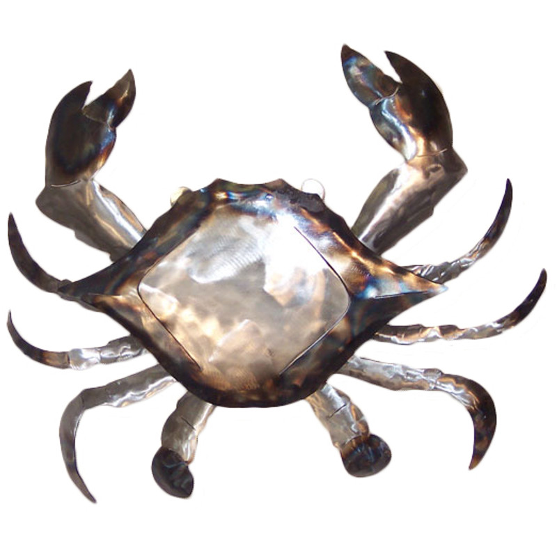 Polished Metal Crab Wall Art