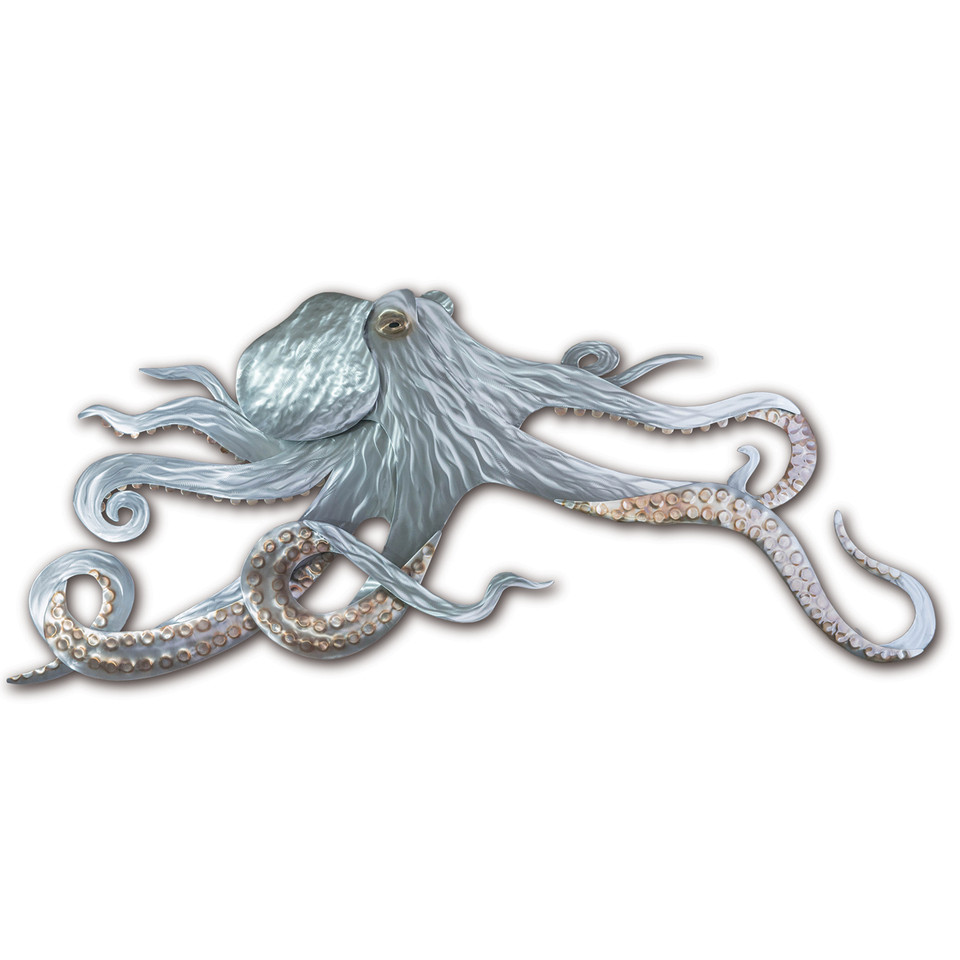 Moorean Octopus Metal Wall Art Bella Coastal Decor
