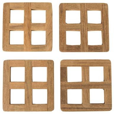 Teak Wood Coasters - 4 pack at  – Soapstone