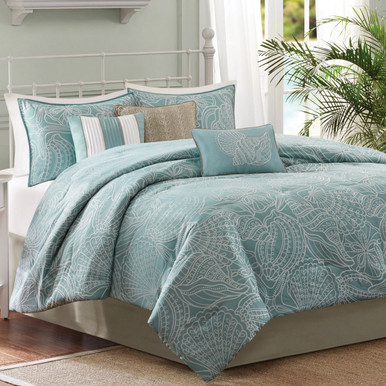 Astoria Shells Bed Set - King | Bella Coastal Decor