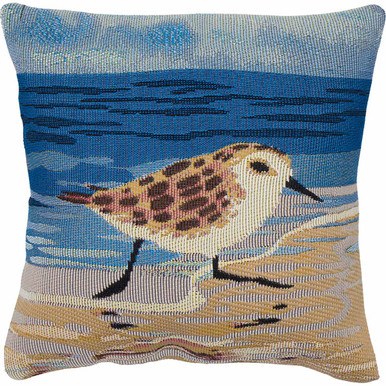 Beach Sandpipers Lumbar Pillow