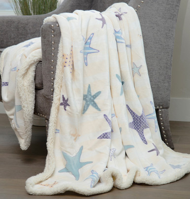 Starfish Sherpa Throw