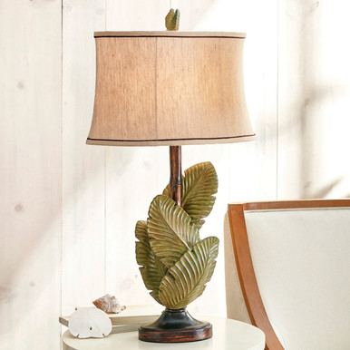 Beach Table Lamps: Islamadora Palm Leaves Table Lamp | Bella