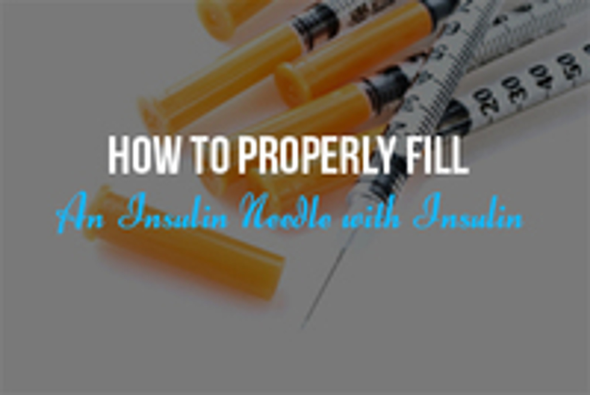 How to properly fill a Needle Bulk Syringes Bulk Syringes