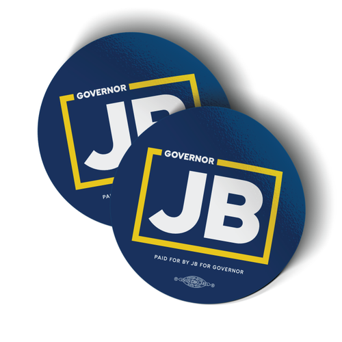 Governor JB (3" x 3" Vinyl Sticker -- Pack of Two!) Governor JB (3" x 3" Vinyl Sticker -- Pack of Two!)