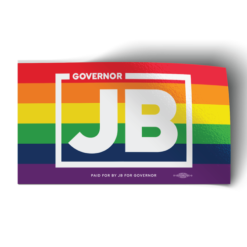 Governor JB - Pride (7" x 4" Vinyl Bumper Sticker) Governor JB - Pride (7" x 4" Vinyl Bumper Sticker)