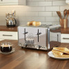 Swan 4 Slice Polished Stainless Steel Toaster