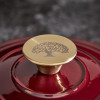 Tower Foundry 20cm Round Casserole Cast Iron Bordeaux Red