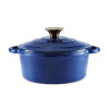 Tower Foundry 20cm Round Casserole Cast Iron Limoges Blue