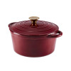 Tower Foundry 24cm Round Casserole Cast Iron Bordeaux Red